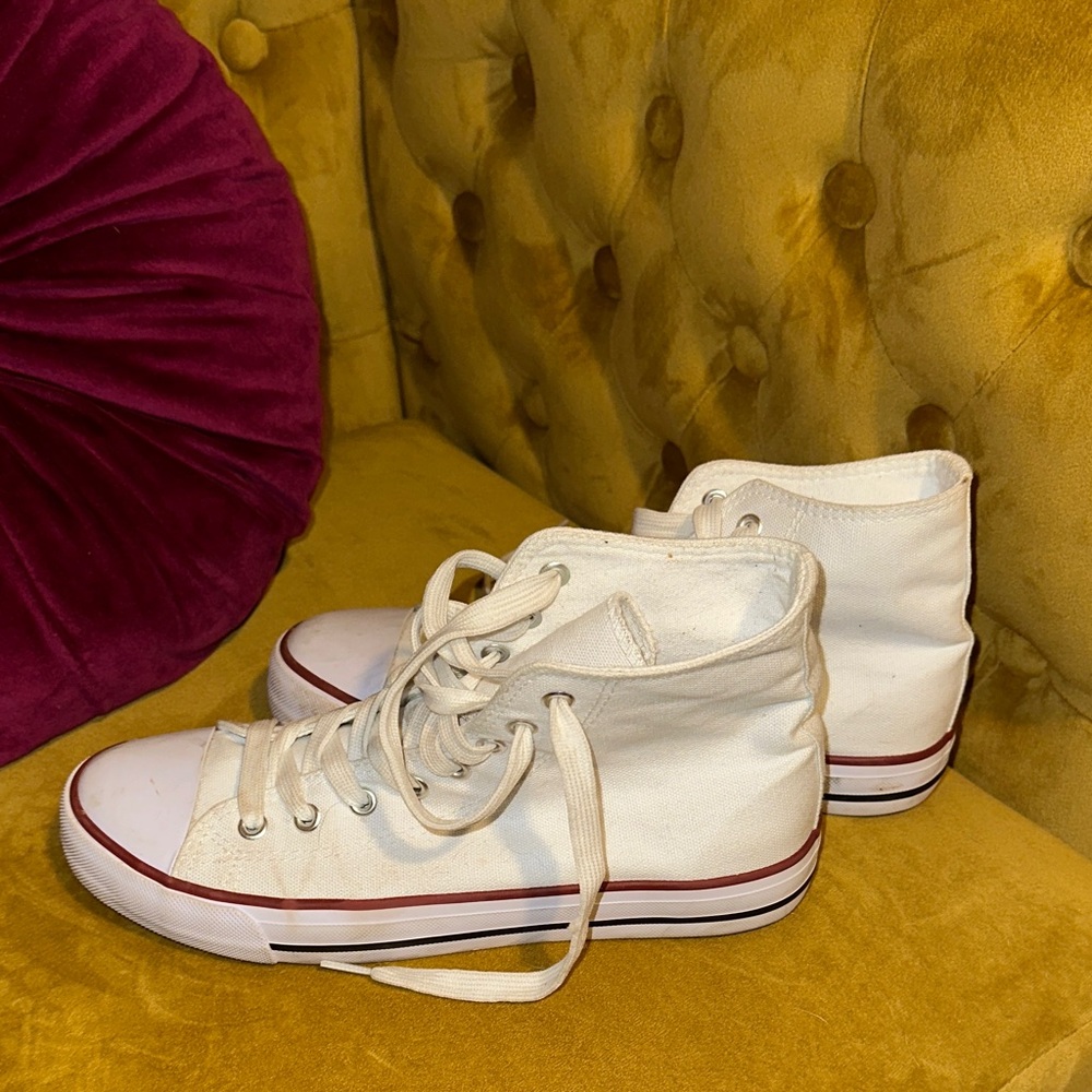 Classic White High-Top Sneakers